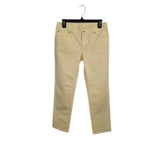 J. Jill Jeans Petite 4P Yellow Boyfriend Straight Leg Relaxed Fit Stretch Casual